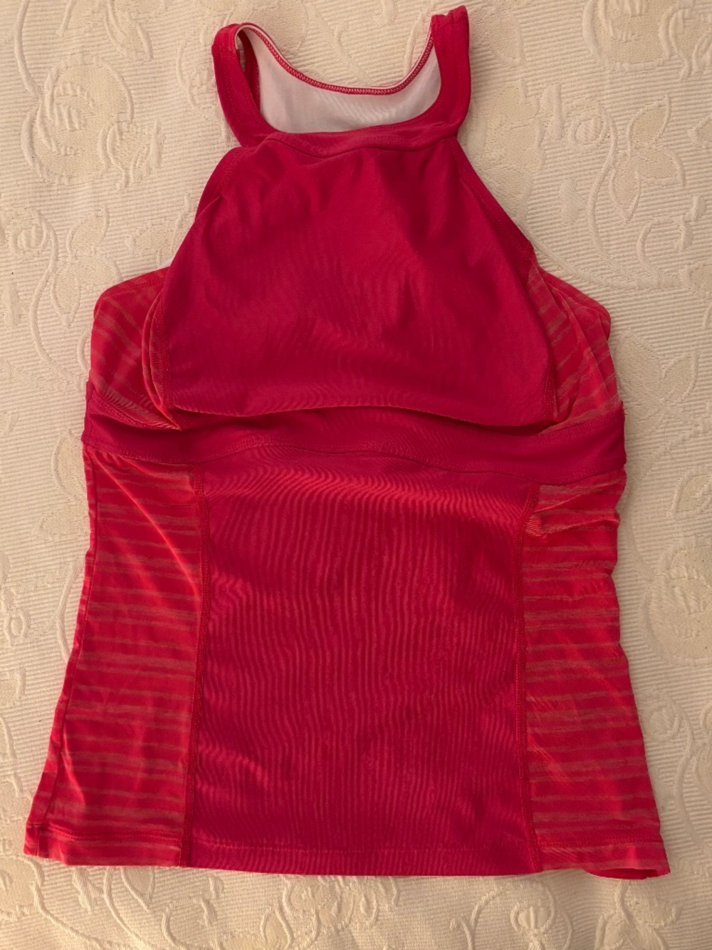 MPG Sport High Neck Built-In Bra Athletic Tank Top, Size M